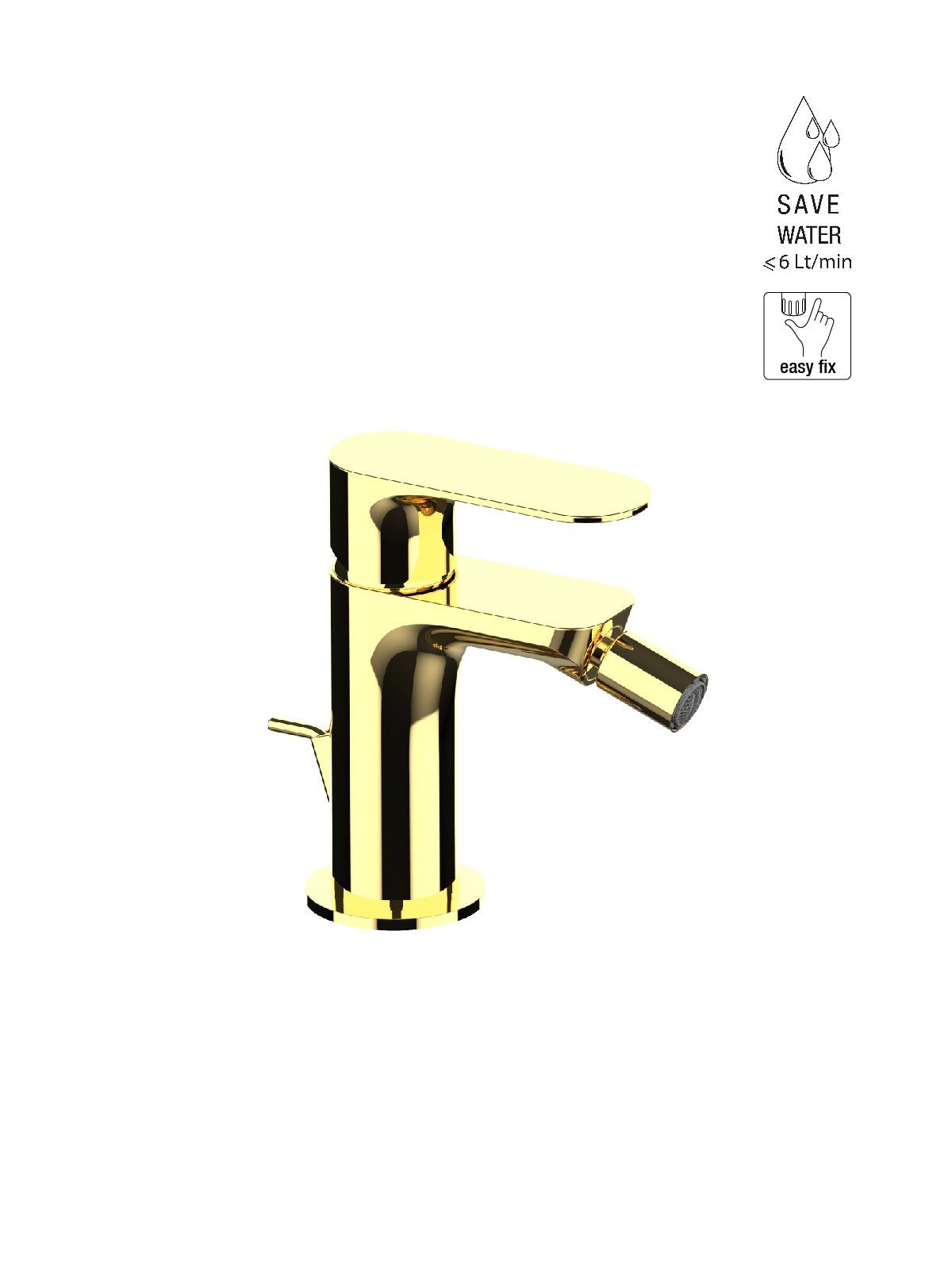 Однорычажный смеситель для биде с ограничителем расхода Rubinetterie Frattini Lea ARCH-00120499 - Вид №2