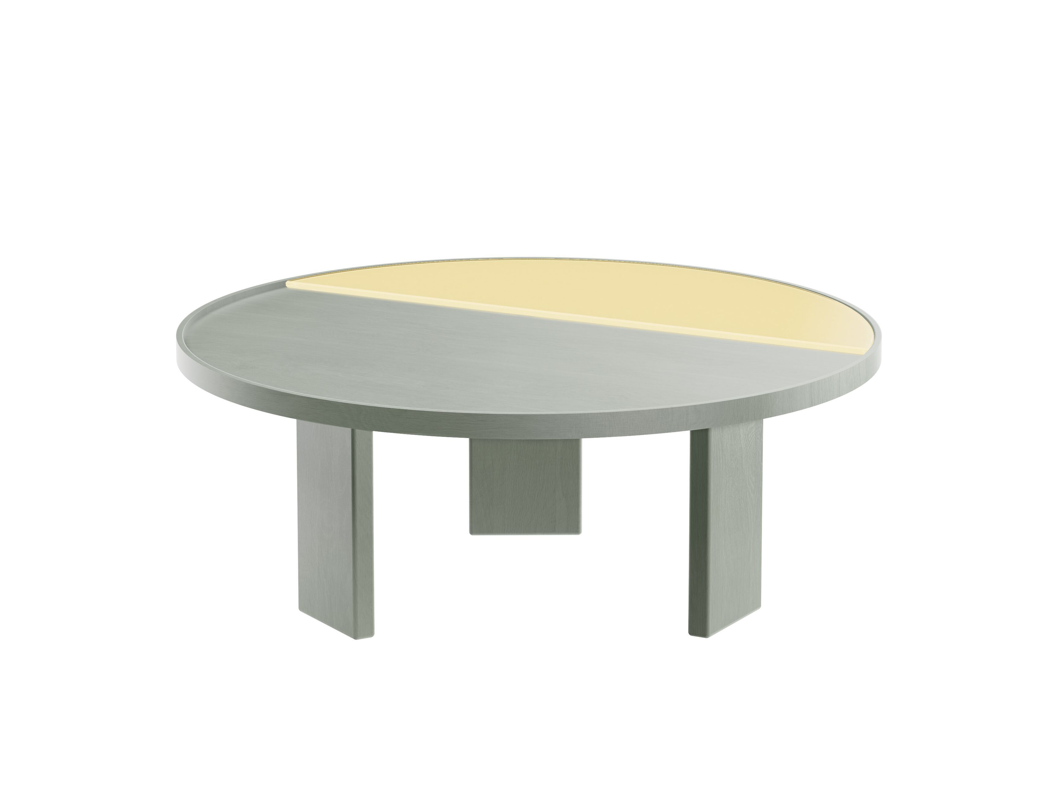 Круглый журнальный столик из дерева и стекла Noah Living Piet ARCH-00067689 - Вид №4