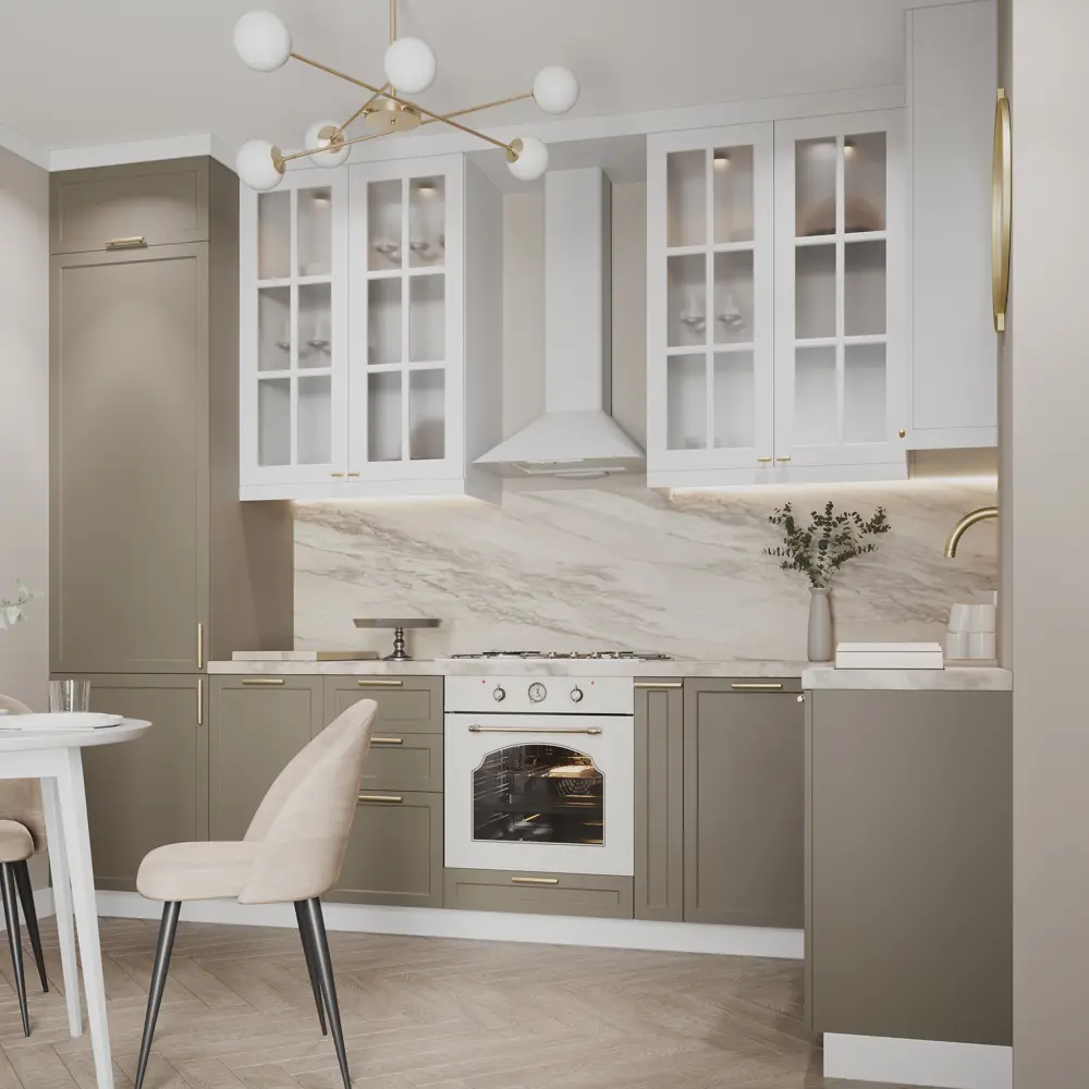 Фасад кухонного шкафа Ньюпорт 14.7x76.5 см KONSENSA МДФ цвет белый Ньюпорт белый STLM-2079553 - Вид №16