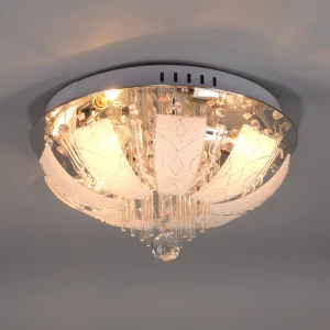 Люстра хрустальная подвесная Пари 4xE14x60 Вт, LED, металл/стекло, цвет хром