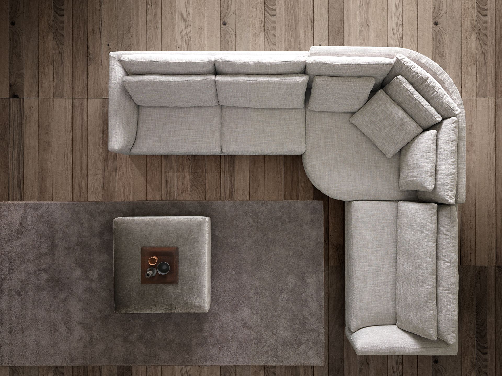 Секционный угловой диван из ткани VALENTINI Александр ARCH-00134967 - Вид №7