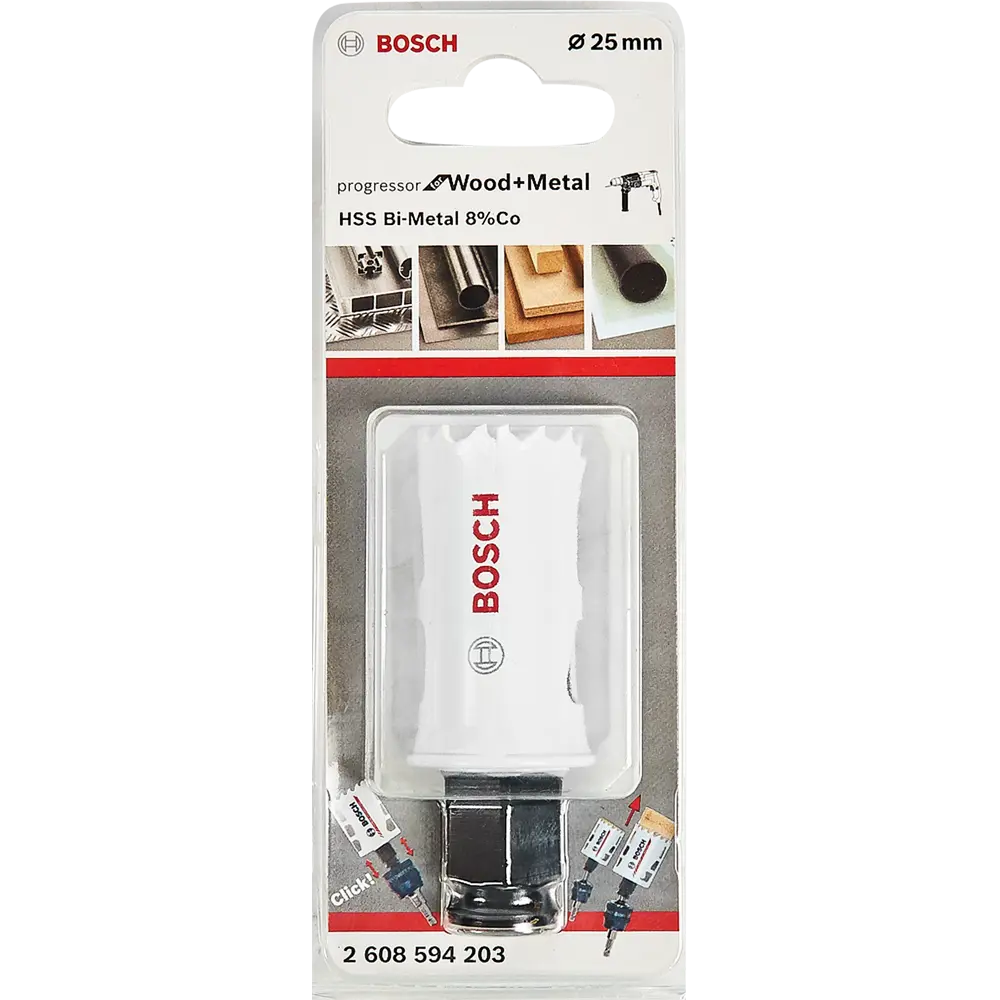 Коронка по стали биметаллическая Bosch Progressor 2608594203 25 мм BOSCH PROFESSIONAL STLM-2183844 - Вид №2