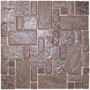 Мозаика стеклянная с вкроплениями природного камня TM-502 SN-Mosaic Exclusive