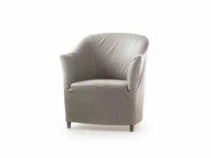 Flexform Кожаное кресло с подлокотниками Doralice