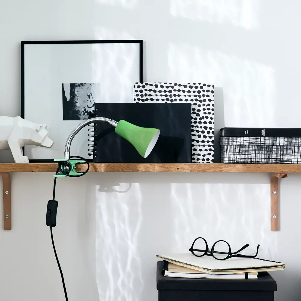 INSPIRE Salta — регулируемая настольная лампа на прищепке в фисташковом цвете 84756124 STLM-1354354 - Вид №1