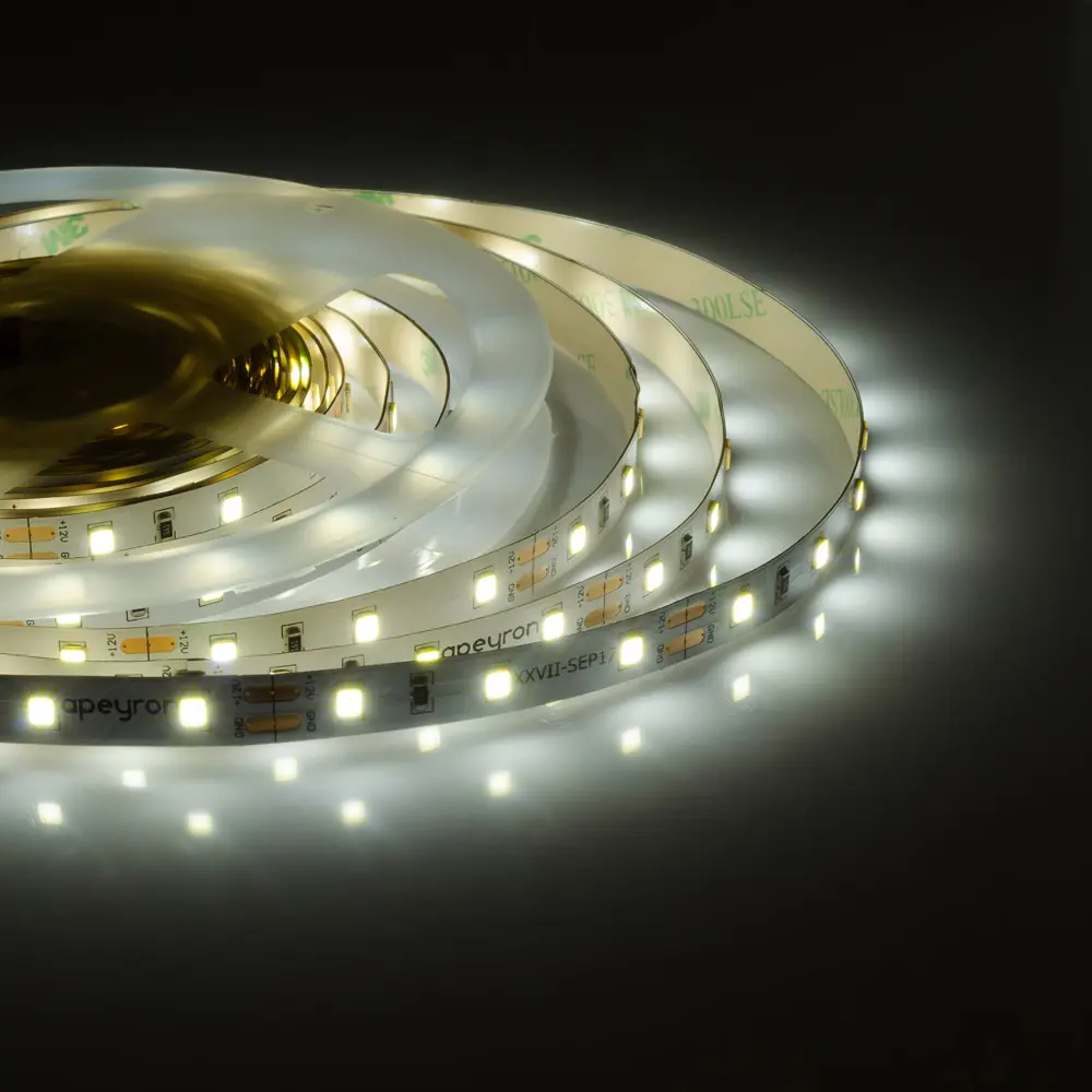 Светодиодная лента SMD 3528 60 диод/280 Лм/4.8 Вт/м 12 В IP23 5 м холодный белый свет 13773344 STLM-2026850 APEYRON  - Вид №1