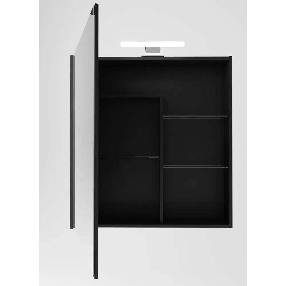 Зеркальный шкаф Aquaton Амели 80 см, антрацит STLM-2122432 - Вид №1