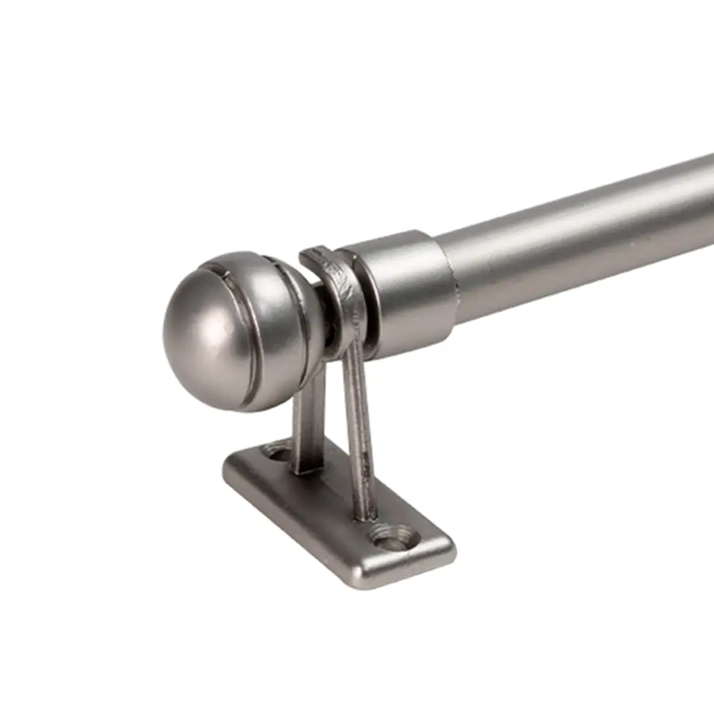 ЭСКАР Сфера - однорядный витражный карниз 80-120 см никель 89370880 STLM-1568846