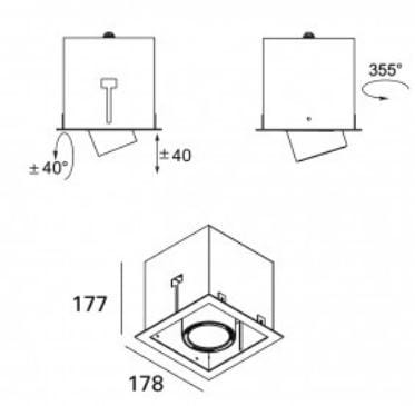 Металлический квадратный светодиодный светильник Lucifero's SIGHT FRAME 1F ARCH-00044025 - Вид №2