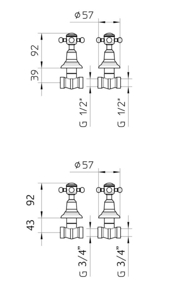 Пульт дистанционного управления латунной столешницей Gentry Home Antique ARCH-00107910 - Вид №2