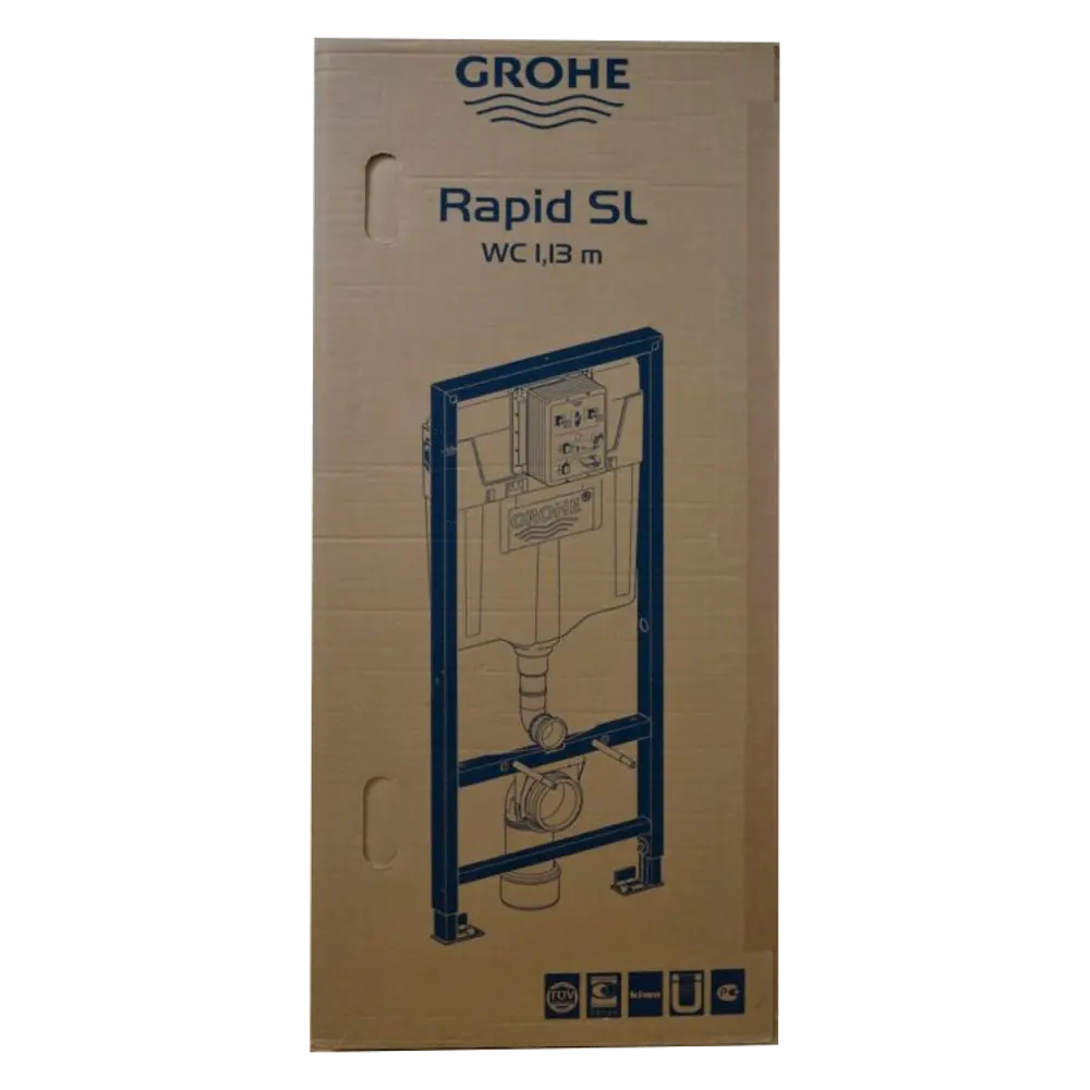 Комплект инсталляция с унитазом Grohe Rapid Sl 3 В 1 Koller Pool Kvadro, безободковый, с микролифтом, цвет белый STLM-2060203 - Вид №3