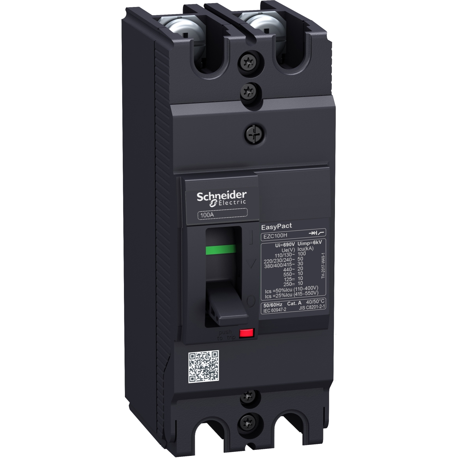 EZC100H2020 Силовой автомат EZC 100, TM-D, 30кА, 2P, 20А Schneider Electric EasyPact 