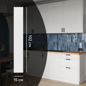 Фасад KONSENSA Котлас белый матовый для кухни в неоклассическом стиле 89387713