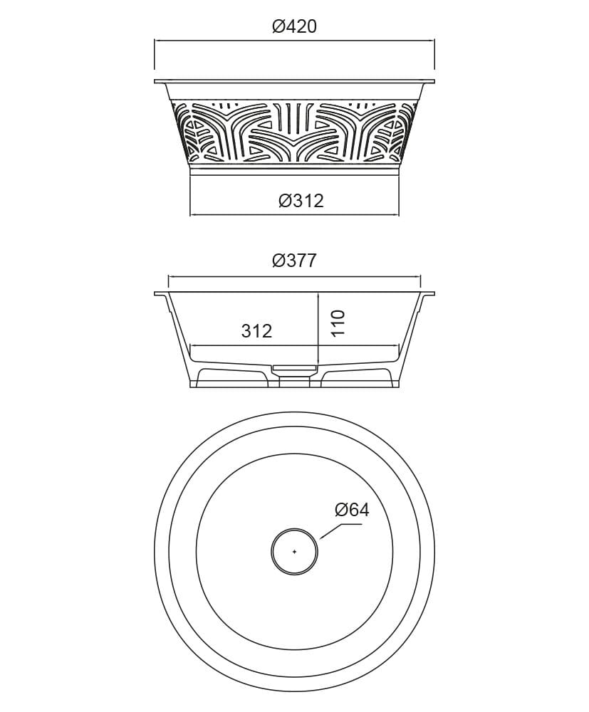 Керамическая круглая столешница Park Avenue ALL ROUND ARCH-00065106 - Вид №3
