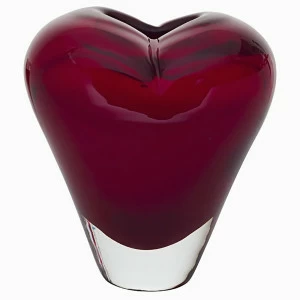 Ваза стеклянная красная 12х9 см Heart GARDA DECOR - 033962 Красный