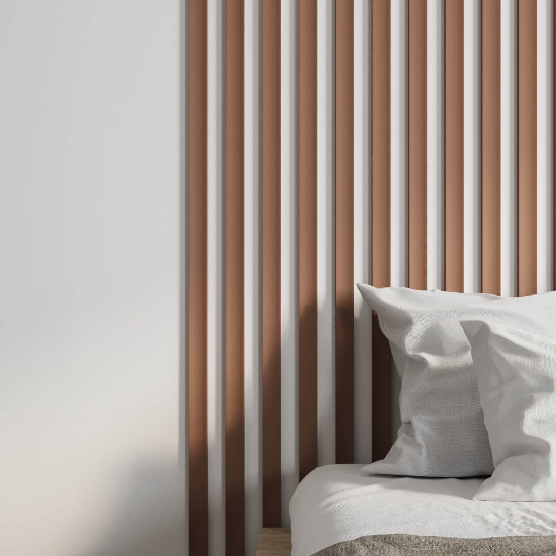 Интерьерная Рейка МДФ STELLA Планкен Рекесс De Luxe Mauve 19*50*2700 (уп.4 шт.) STSR-845 - Вид №1