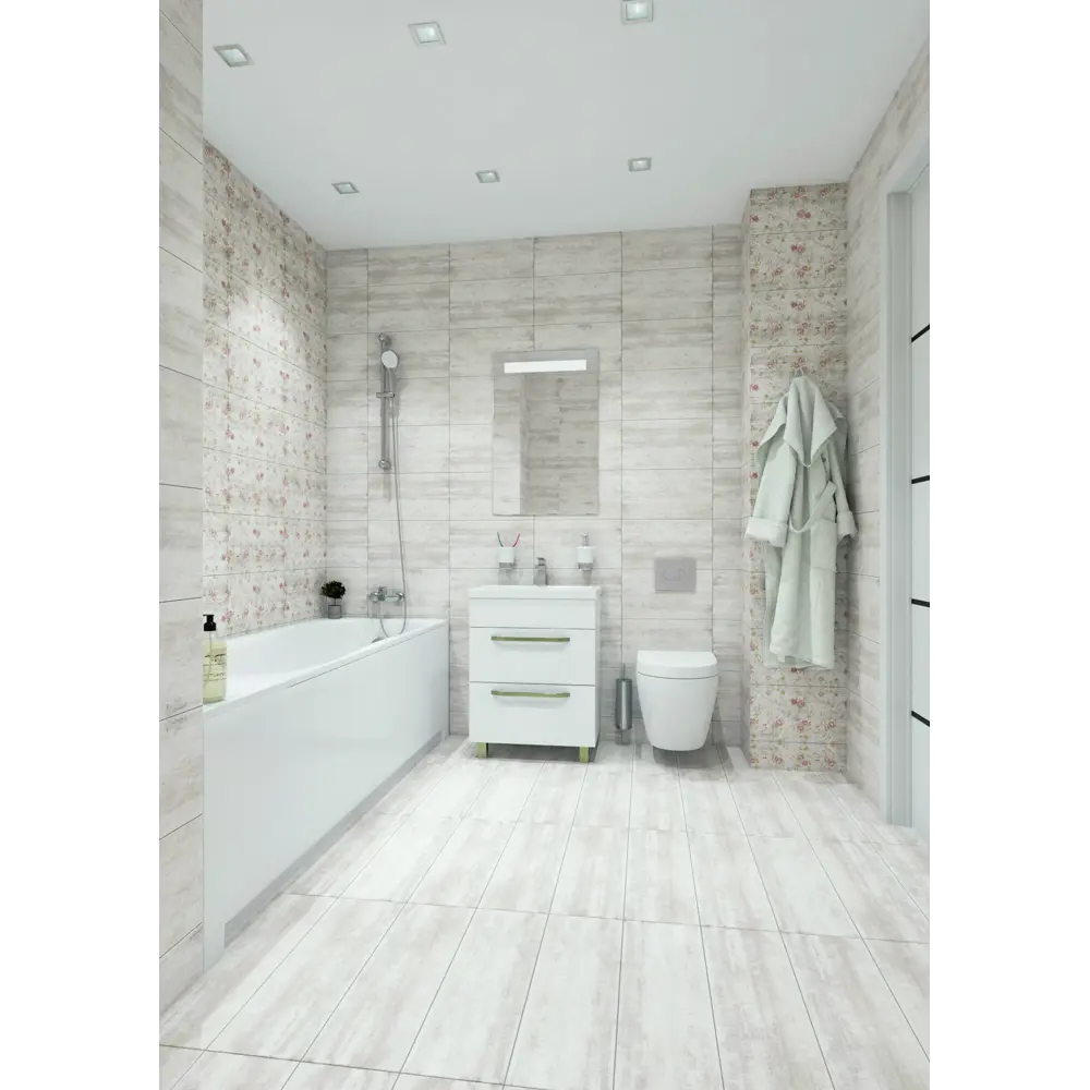 Керамогранит LB Ceramics Прованс 60x20 см 0.96 м² матовый цвет белый STLM-2208115 - Вид №4