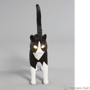 Seletti 15042 JOBBY THE CAT BLACK & WHITE лампа настольная кот