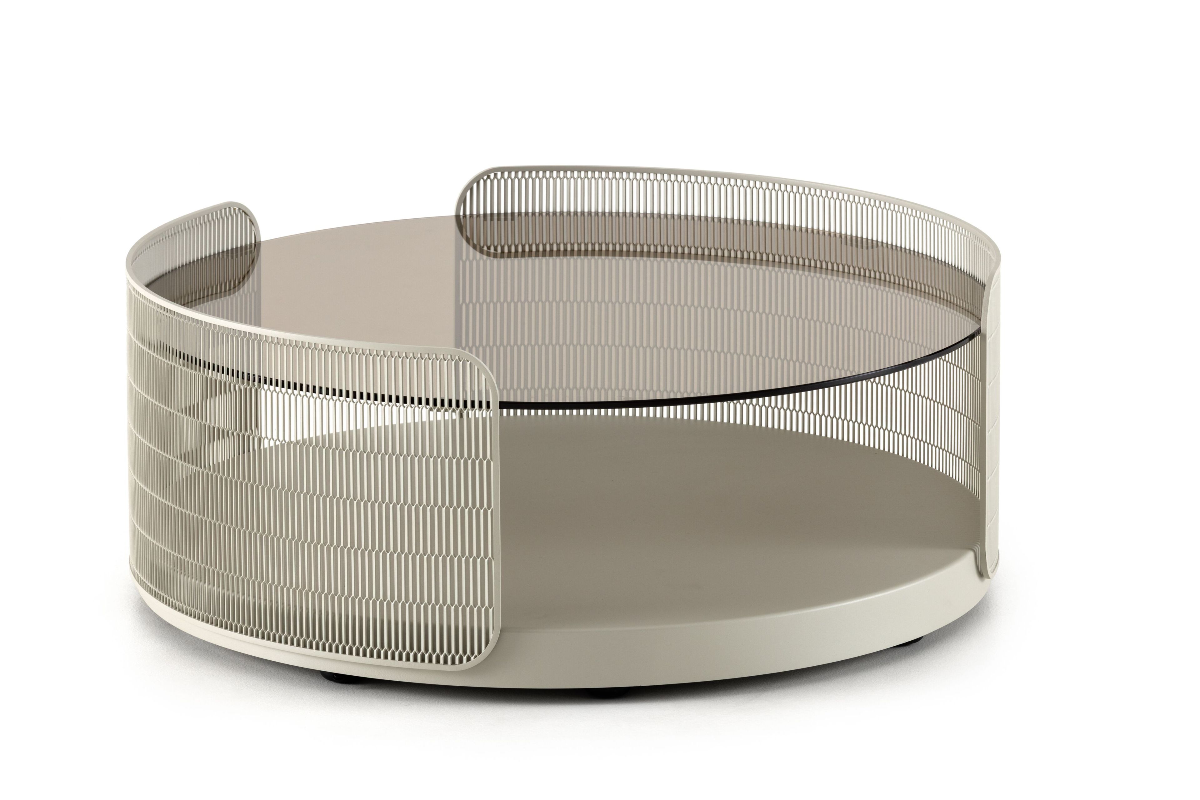 Круглый журнальный столик с изогнутой проволочной сеткой Natevo самогон ARCH-00121122 - Вид №1