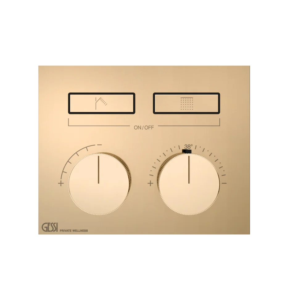 Смеситель для душа 63004 735 Gessi Hi-fi ТЕПЛАЯ БРОНЗА PVD 63004735