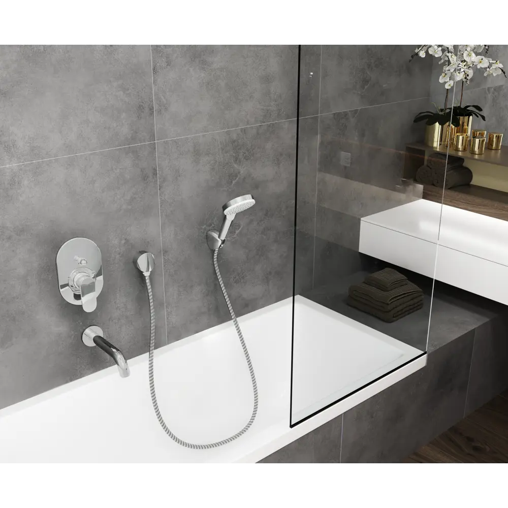 Подключение для душевого шланга Hansgrohe FixFit цвет хром STLM-2086041 - Вид №7