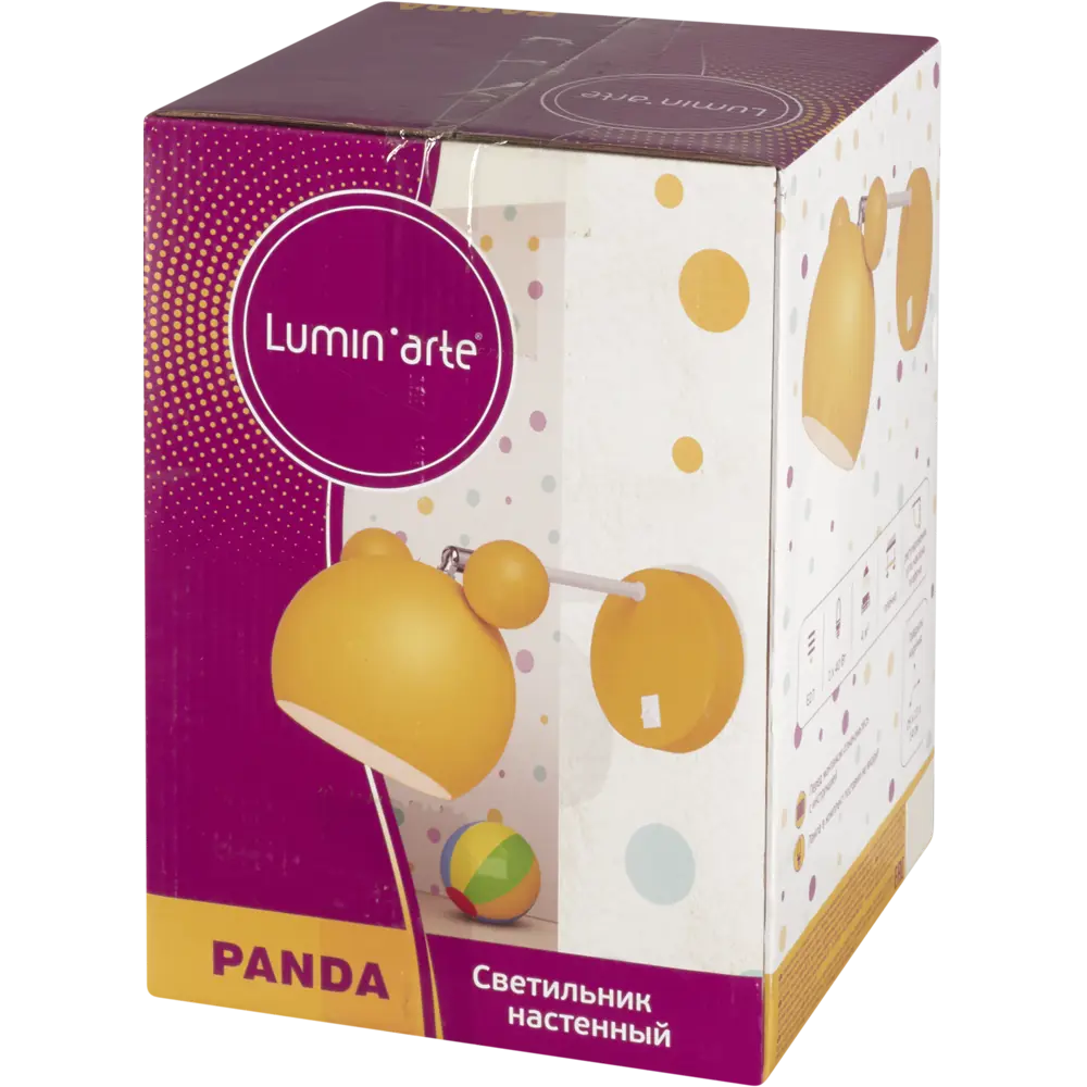 Бра Panda 1хЕ27х40 Вт цвет жёлтый LUMIN ARTE STLM-2142053 - Вид №5