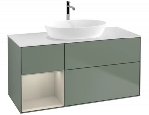 Villeroy&Boch Тумба под раковину Прямоугольная версия F821HHGM Finion Olive Matt Lacquer