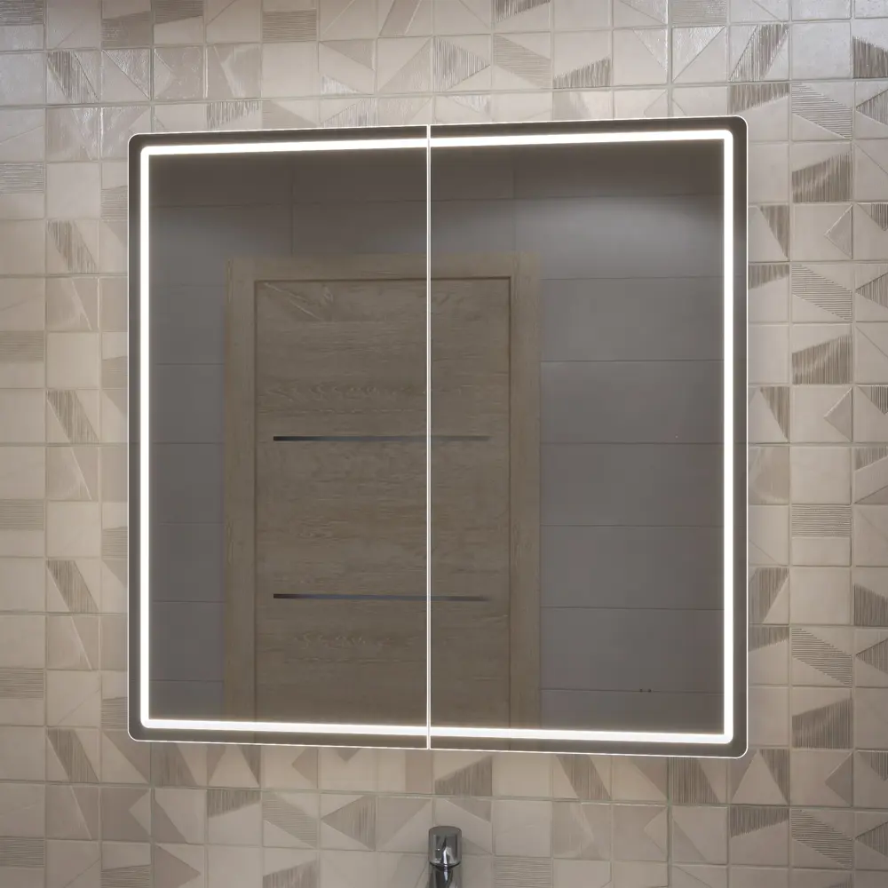 Зеркальный шкаф Vigo Look с подсветкой для ванной 80×80 см 82999525 STLM-0038670 - Вид №7