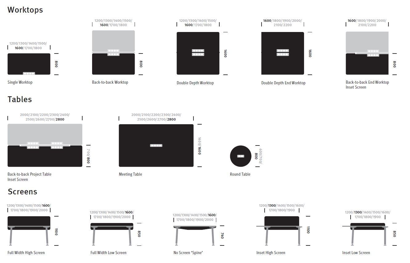 Модульный рабочий стол Herman Miller памятка ARCH-00095246 - Вид №16