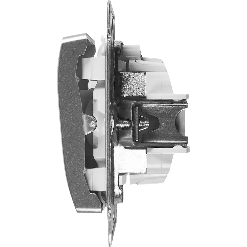 Schneider Electric Glossa — встраиваемый переключатель с 1 клавишей в алюминиевом исполнении 86710501 STLM-0070863 - Вид №3