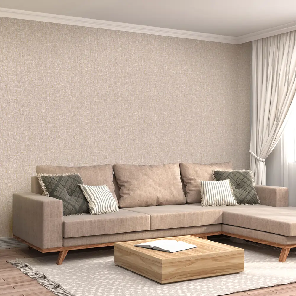 Московская Обойная Фабрика: Бумажные обои Сизаль в бежевых тонах 82998405 STLM-0038638 - Вид №2