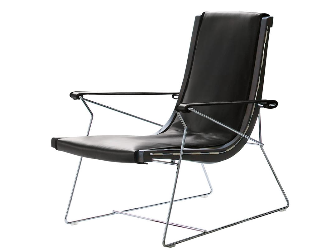 Кожаное кресло с подлокотниками B&B Italia J.J ARCH-00056487