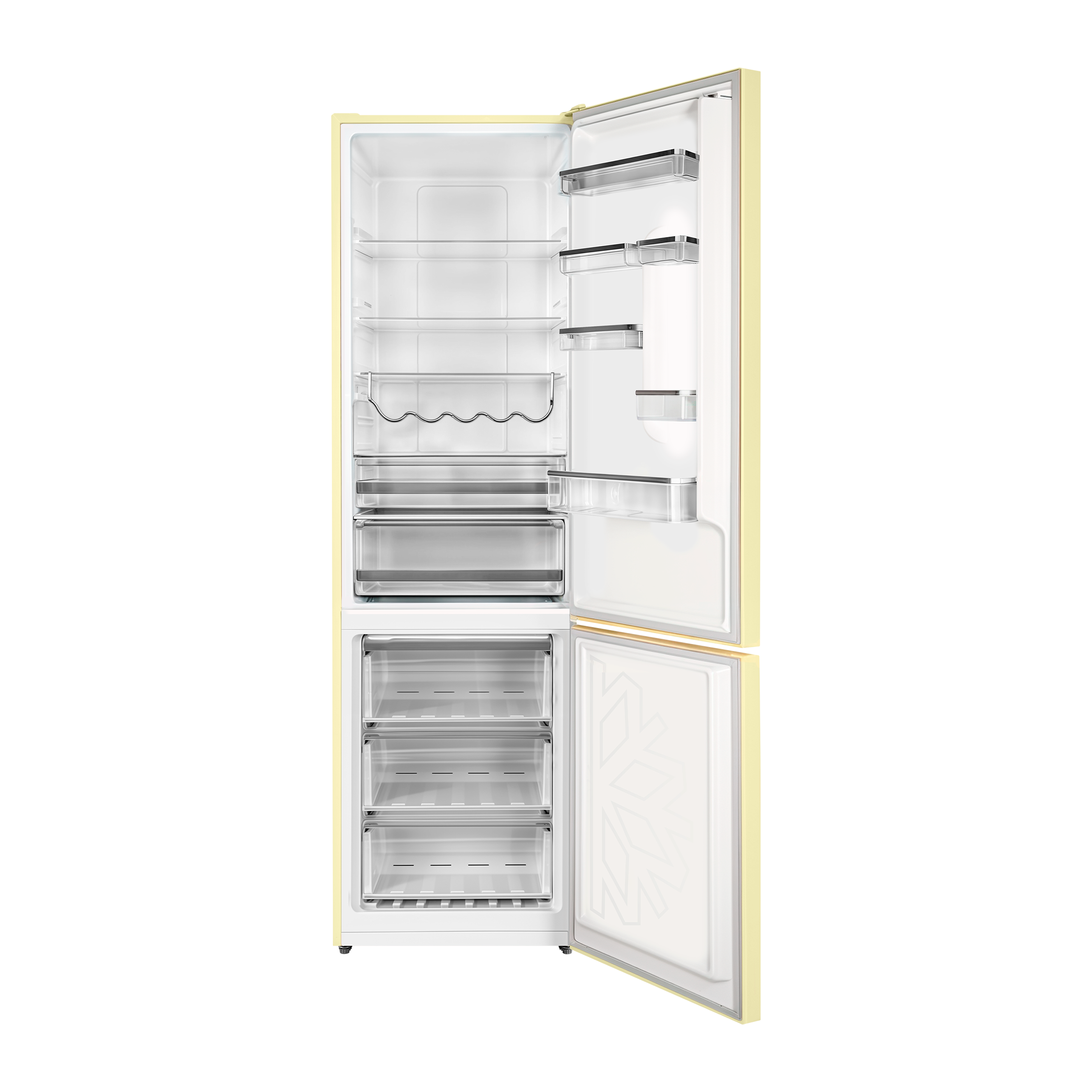 9260620 Холодильник с морозильником   WILLMARK RFN-582DIGB бежевый STDN-0070049 - Вид №1