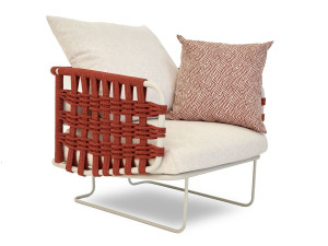 Ткань сани сад стул с подлокотниками