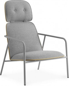 601820 Кресло для отдыха пусковой площадки высокий серый стальной дуб / Synergy Normann Copenhagen