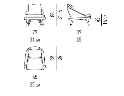 Кресло с ножками Minotti Lawson ARCH-00149382 - Вид №4