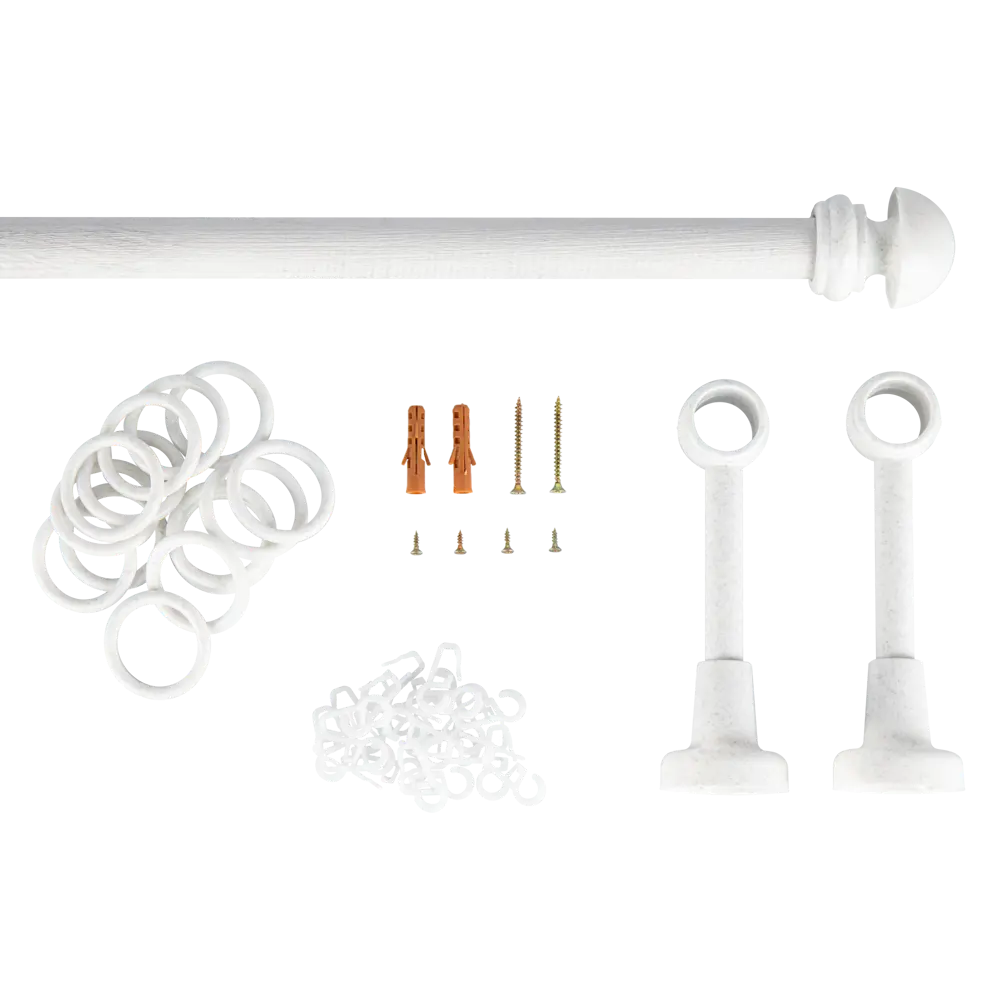 Карниз однорядный Санторини 240 см пластик РУССКИЕ КАРНИЗЫ STLM-2211566 - Вид №1