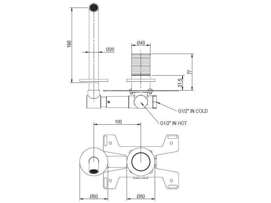 Смеситель для раковины из нержавеющей стали Super Inox OPLUS ARCH-00047614 - Вид №2