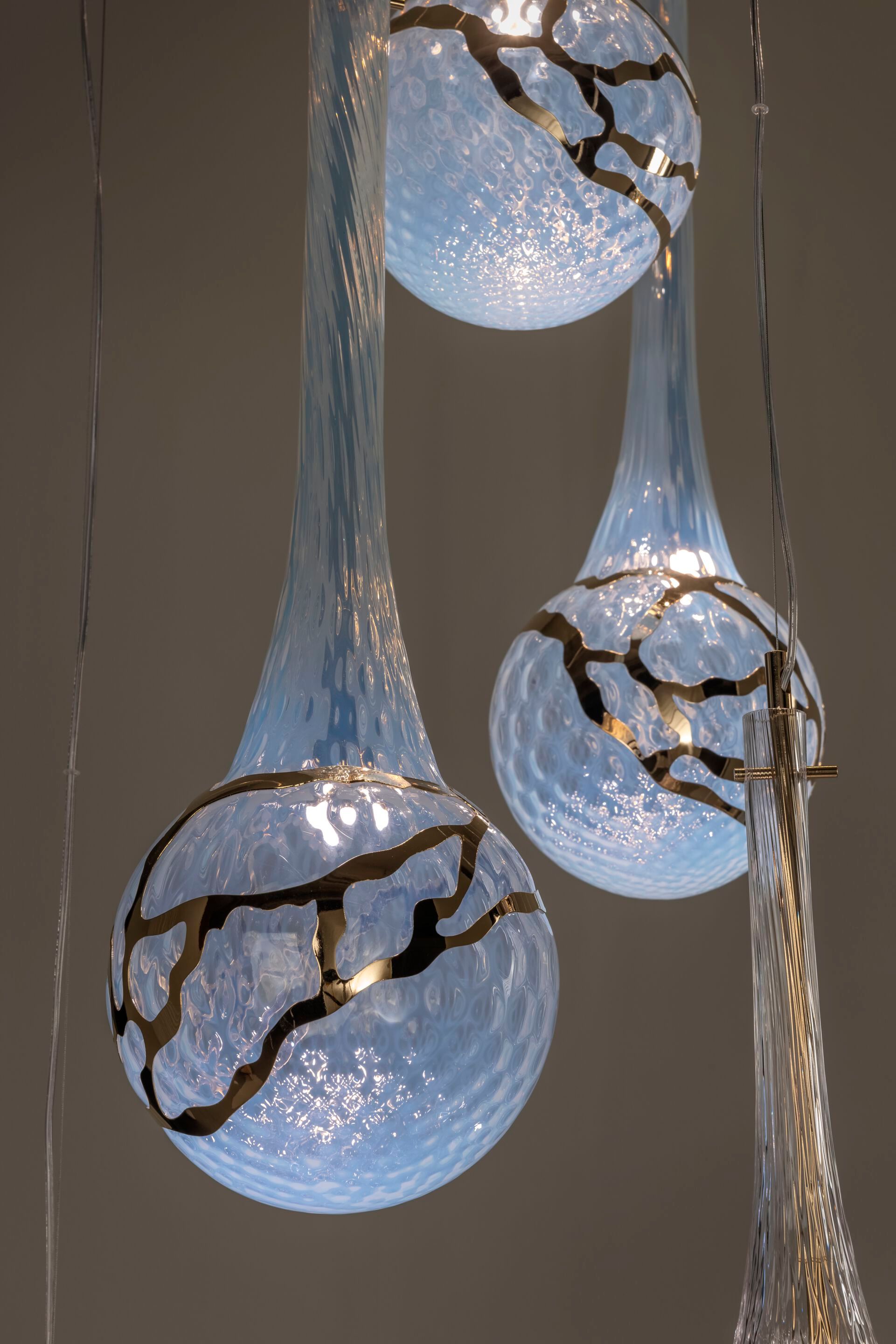 Люстра из дутого стекла Patrizia Volpato лунные капли ARCH-00039469 - Вид №9