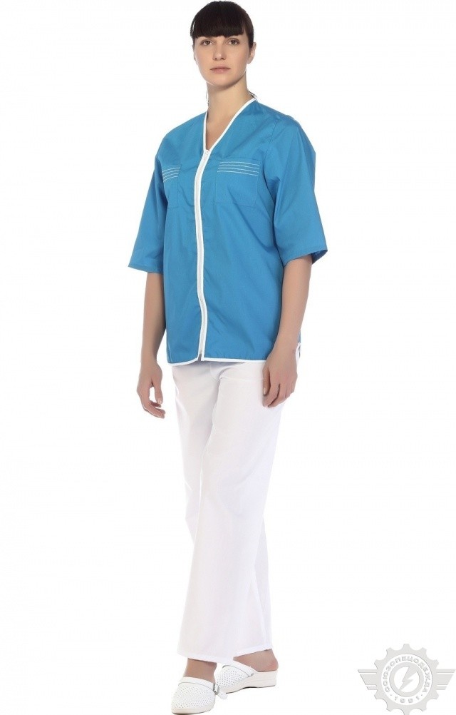 66183 Куртка "Сервис" темно-голубая  Медицинская одежда  размер 54/158-164 Спецодежда  - Вид №6