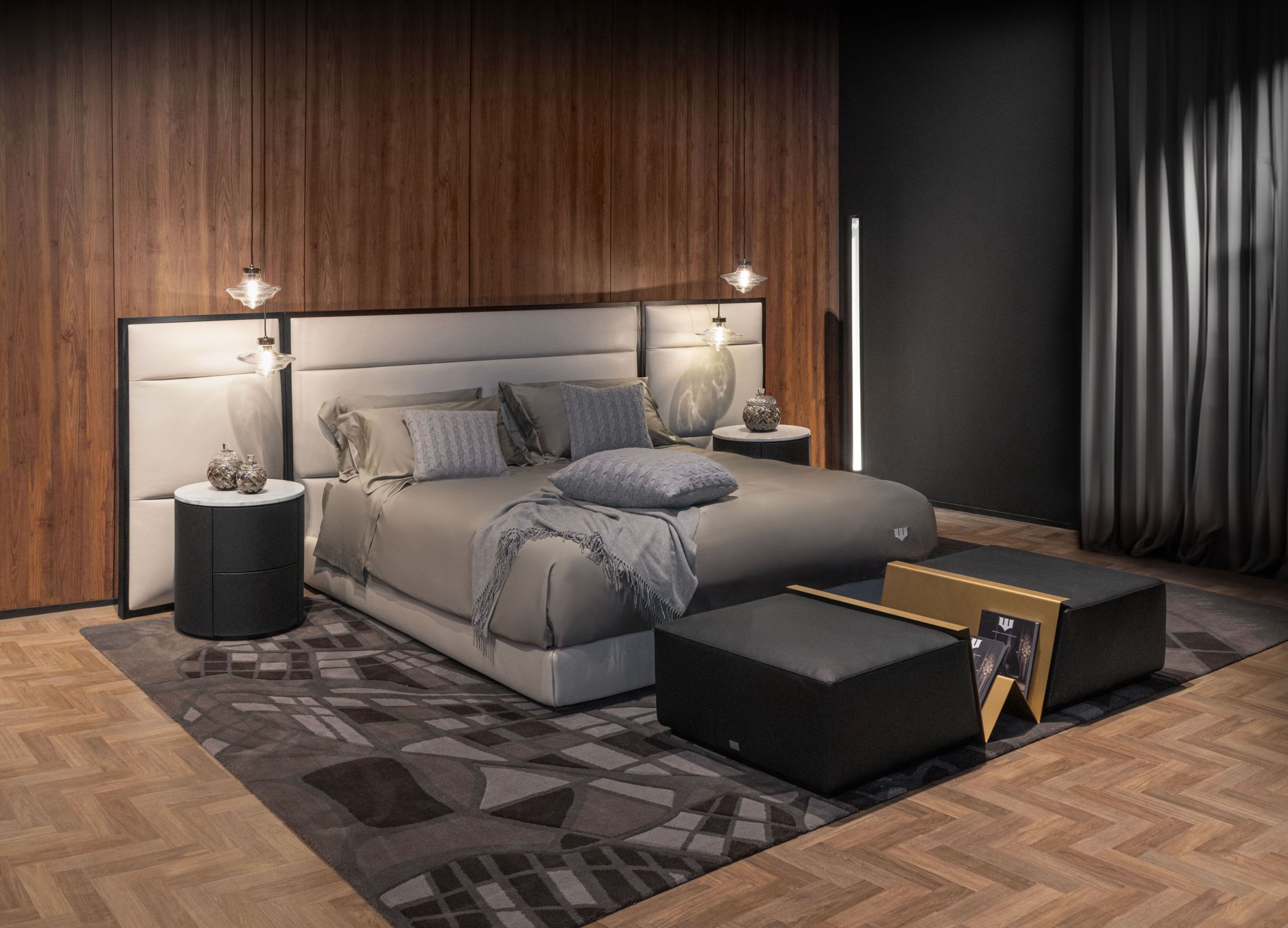 Кожаная двуспальная кровать Wayne Enterprises Home Collection WE-075 ARCH-00082783 - Вид №3