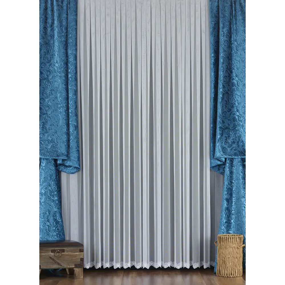 Тюль с вышивкой Лидия сетка 290 см цвет белый ELIT HOME STLM-2195925 - Вид №2