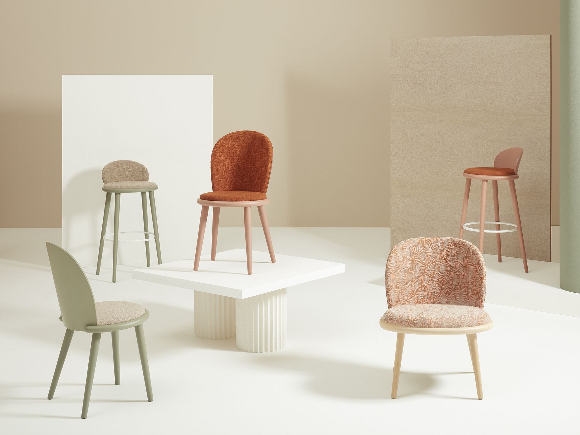 Кресло из бука с мягким сиденьем/спинкой Billiani Veretta ARCH-00055720 - Вид №2