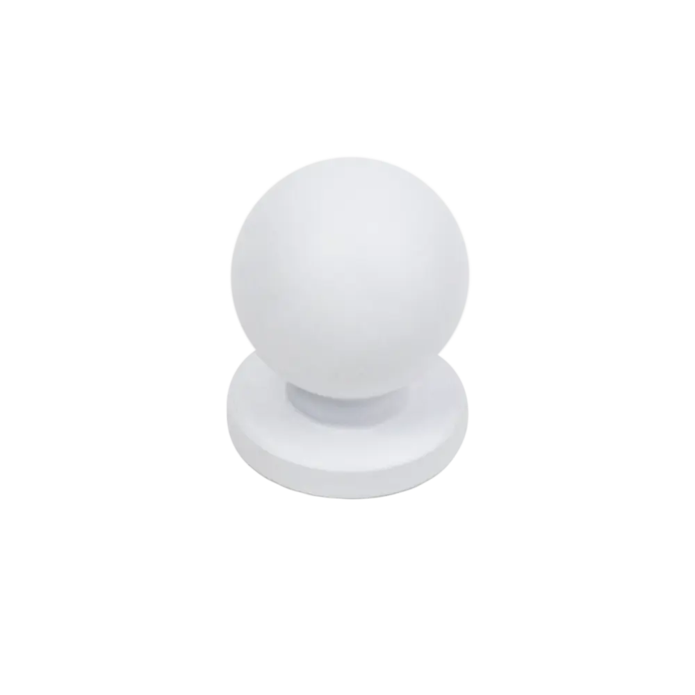 Мебельная ручка-кнопка белый AKS STLM-2140548