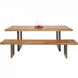 Обеденный стол деревянный с металлическими ножками 160 см Factory KARE FACTORY 323053 Коричневый