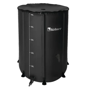 Бочка садовая с крышкой KWB 500B 500 л пластик черный