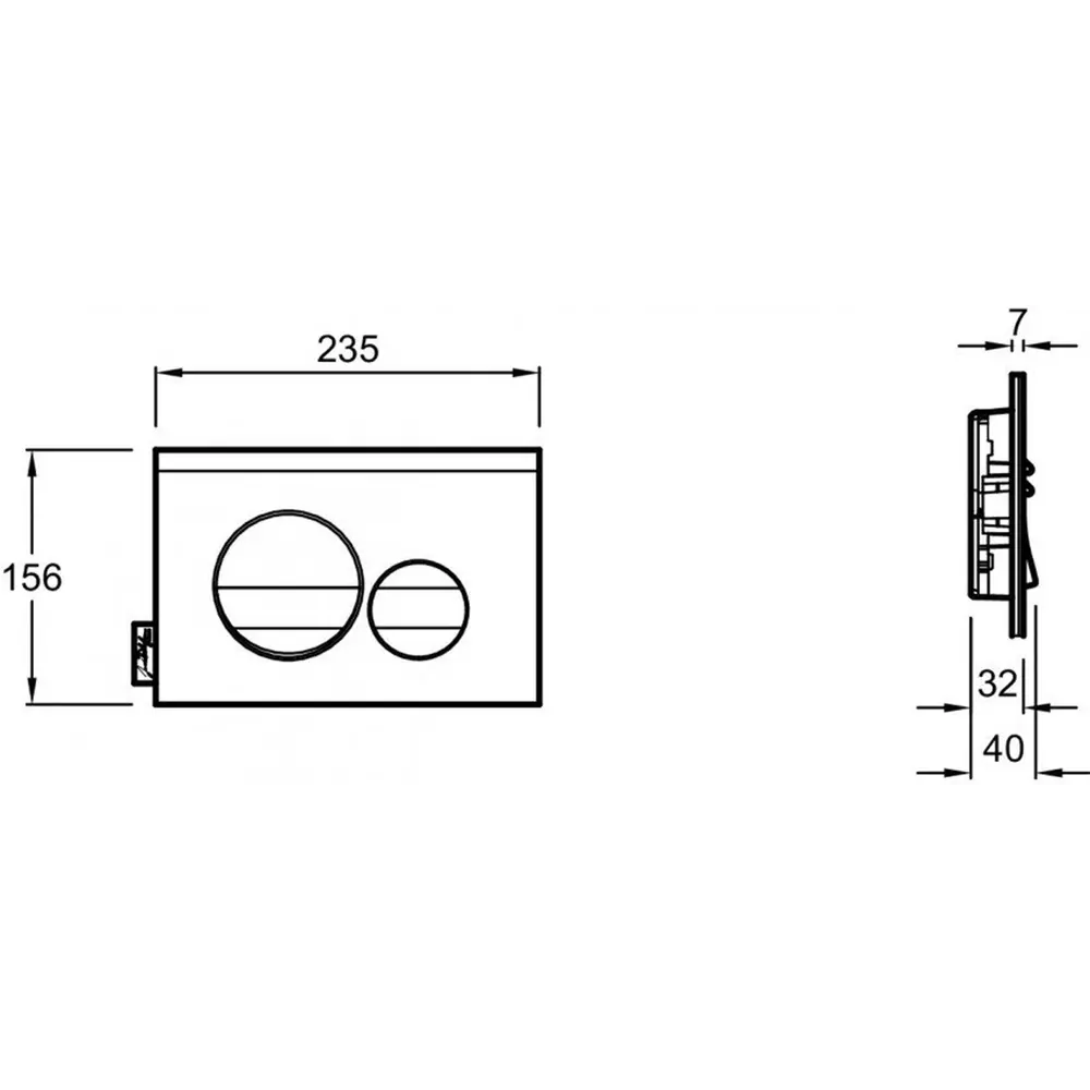 Панель смыва для инсталляций Jacob Delafon E20859-CP-MWH