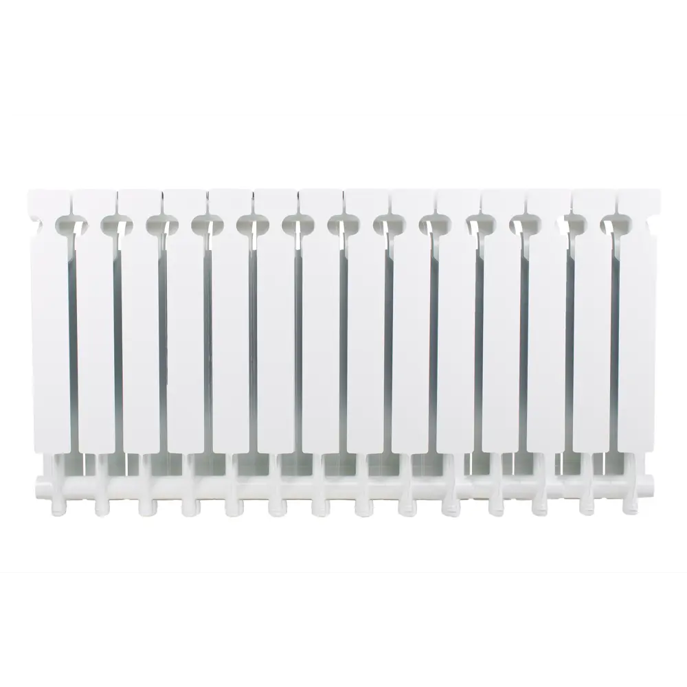 Радиатор секционный Equation Aluminium 500/96 14 секций боковое подключение алюминий белый STLM-2085904 - Вид №2