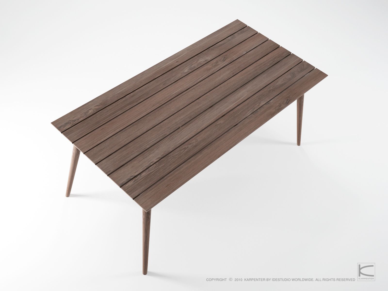 Прямоугольный садовый стол из тикового дерева KARPENTER Vintage Outdoor ARCH-00135621 - Вид №2