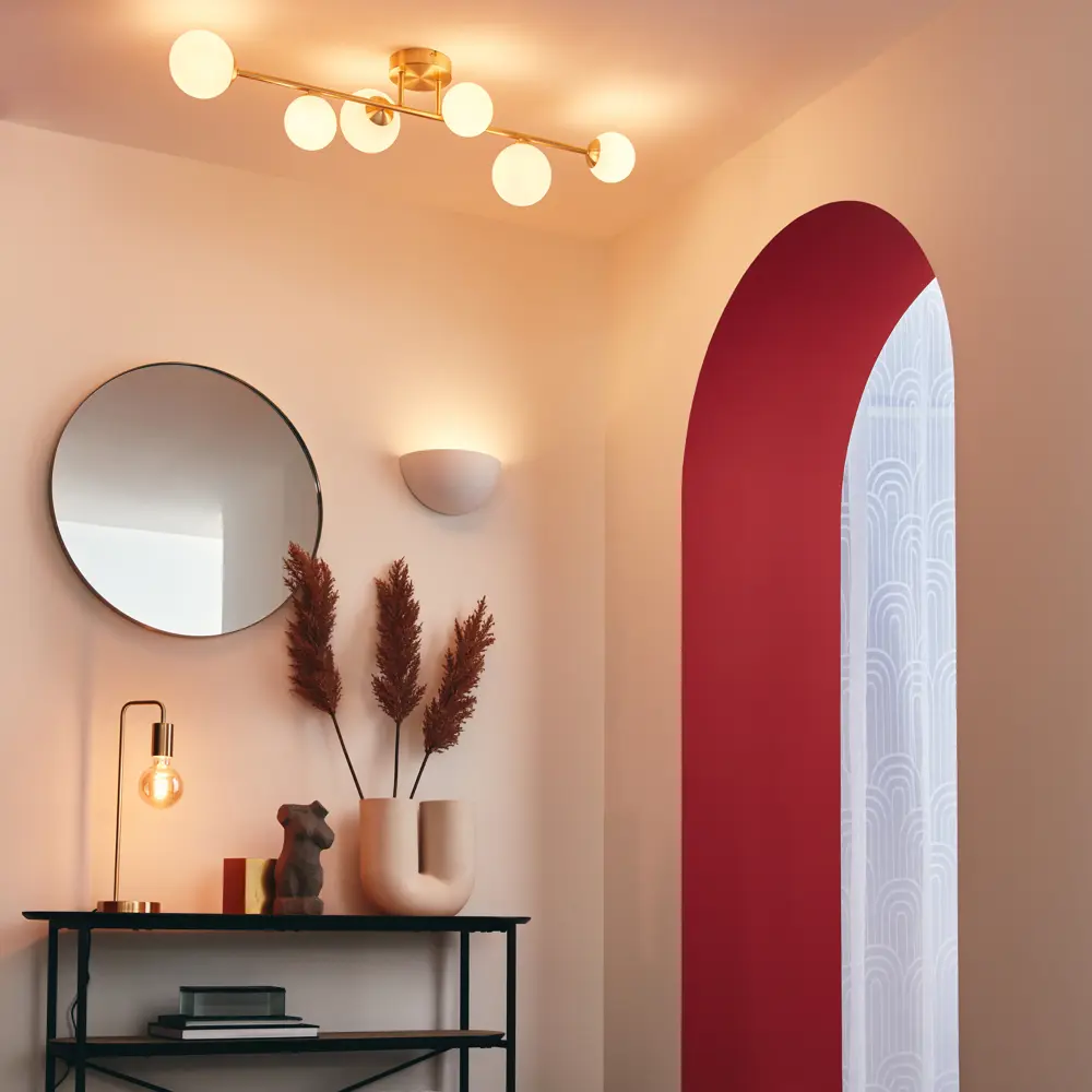 Зеркало декоративное KREAFORTA Glam круглое D61 см металл цвет золотистый STLM-2110479 - Вид №6